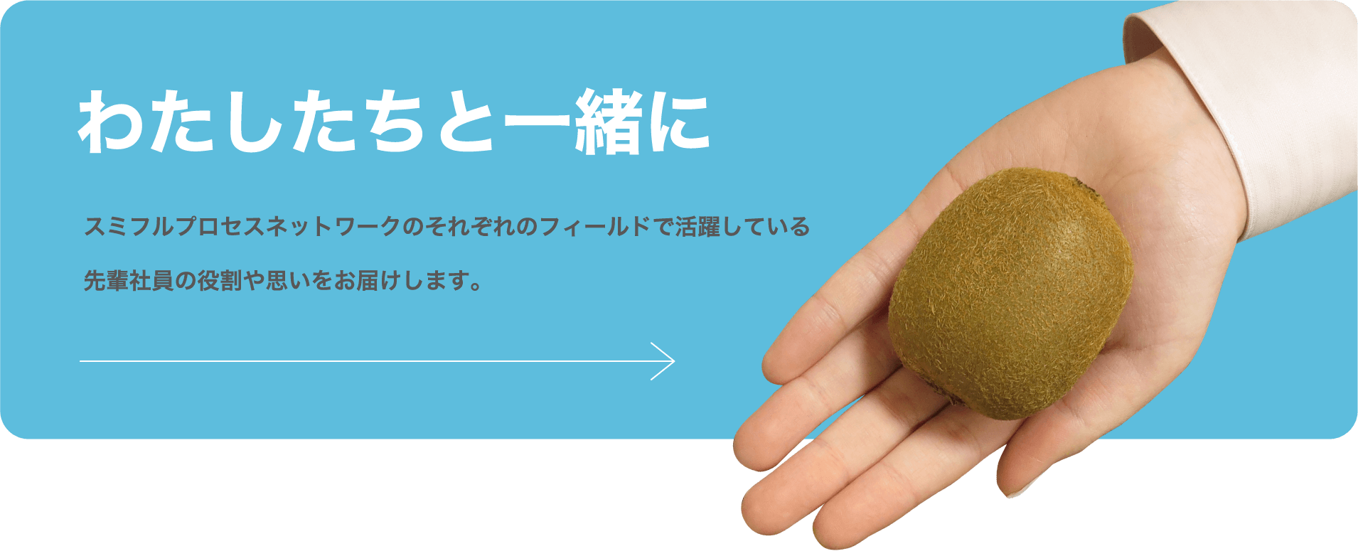 わたしたちと一緒に/スミフルプロセスネットワークのそれぞれのフィールドで活躍している先輩社員の役割や思いをお届けします。